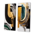 thumbnail image 3 of Designart "Contemporary Green Art Deco II" Abstract Transitional Wall Art Set Of 2 - Green Abstract Wall Decor Set Of 2, 3 of 6