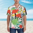 thumbnail image 4 of Bixox Men's Hawaiian Shirts Men's Mushroom and Frogs Print Short-Sleeve Shirt-Medium, 4 of 8