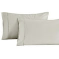 thumbnail image 2 of Superior 1400-1500 Thread Count Cotton Blend Pillowcase, Set of 2, King, Silver, 2 of 6