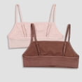 thumbnail image 3 of Girls 6-16 Hanes® 2-pc. Cotton Pointelle Square Bralette Set Color: Chesnut Rosy Size: X LARGE, 3 of 3