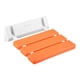 thumbnail image 3 of Taburete de baño plegable de teca, banco de montaje en pared, asiento de ducha plegable de gran capacidad naranja, 3 of 9