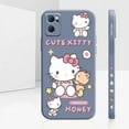 thumbnail image 1 of Liquid Silicone Case For Oppo Reno 9 8 7 7SE 6 5 4 4SE 3 Pro Plus 4G 5G Cover Anime Cute Hello Kitty Colour Fundas Cqoues Shell LXY, 1 of 7