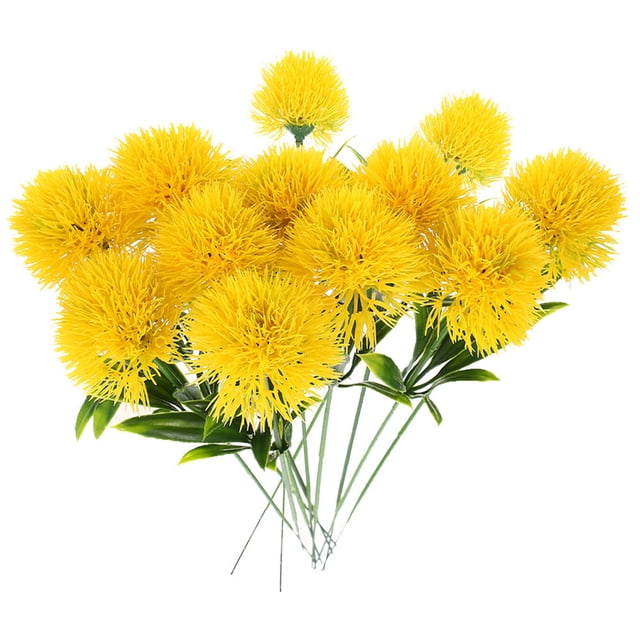 WEUVEB 12Ud Ramas Artificiales De Amarillo Para Duradera En Fiestas Y Bodas