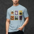 thumbnail image 2 of Mens Graphic T Shirts Halloween Casual Multi Cartoon Printing Short Sleeve Crew Neck Tees Comfortable Stretchy Loose Sports Summer Men Shirts Light Blue XXXL, 2 of 5