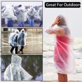 thumbnail image 3 of 10 Packs de Ponchos de Pluie Jetables Imperméables Imperméables Imperméables Imperméables Imperméables d'Urgence avec Capuche pour Adultes Camping Randonnée en Plein Air, 3 of 7