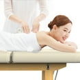 thumbnail image 5 of 75" Stationary Massage Table, Holaki PU Leather Heavy Duty Wood Frame 6 Legs Massage Bed with Under Storage, Adjustable Head Massage Bed for Beauty Spa Facial, Beige, 5 of 9