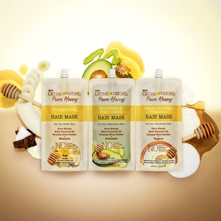 4 pack) Creme of Nature Pure Honey Intense Hydration Treatment