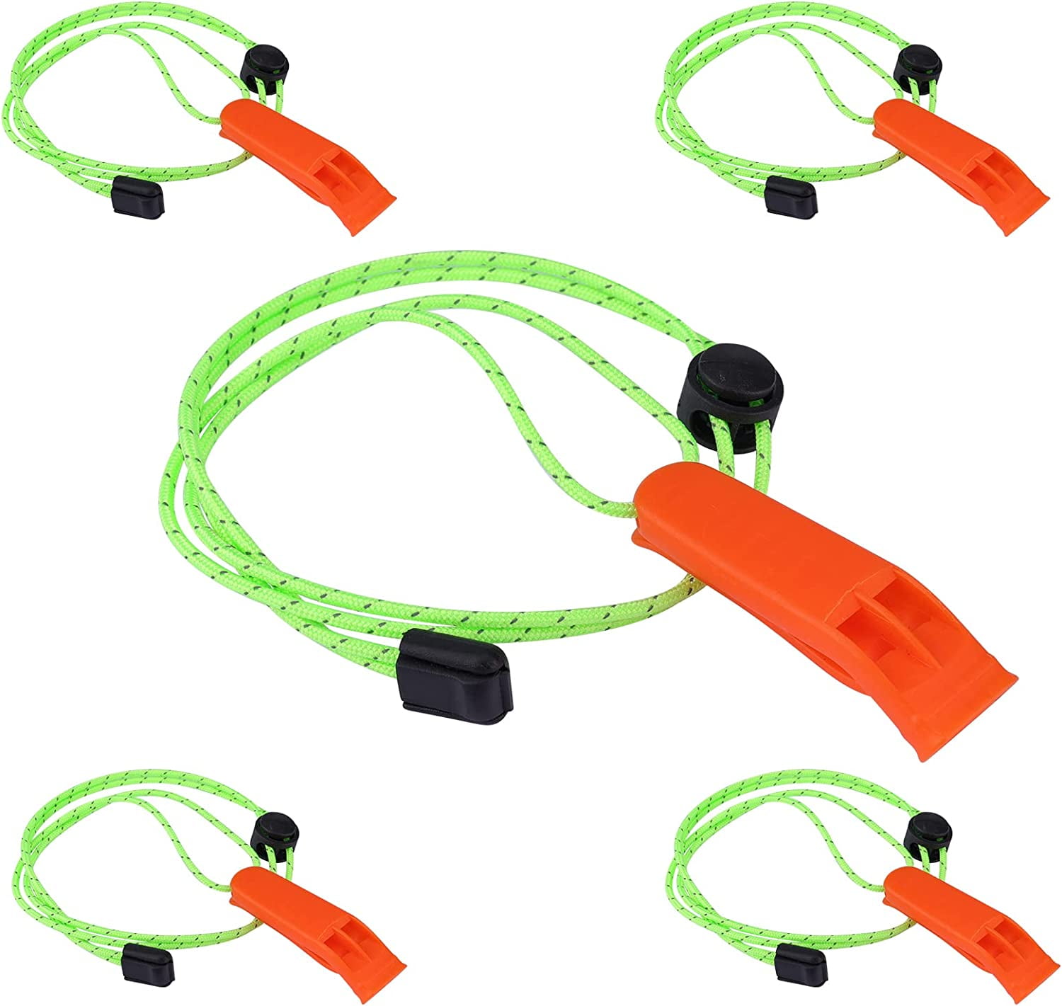 Sifflets De Survie - Lot De 5 Avec Lanière Réfléchissante | Pour Randonnée, Sport, Sécurité | Plastique ABS, Son Puissant, Portable - 8