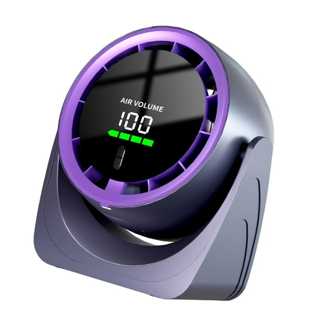 Ventilador de escritorio portátil con 100 velocidades ajustables y viento fuerte, recargable. Púrpura