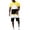 #01Yellow, variant on Matching Sets Summer for Men Short Sleeve Shirts & Shorts 2 Piece Set Beach Round Neck Color Blocked Outfits Blue 2XL