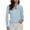 Light Blue, variant on IROINNID Women's Zip Up Jacket Long Sleeve Print Outwear, Comfy Spring Autumn Zip Slim Fit Jacket