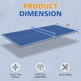 thumbnail image 5 of 8ft Blue Mid-Size Ping Pong Conversion Top Foldable & Portable Table Tennis Table Top for Indoor Games, 5 of 10