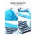 thumbnail image 3 of SHEWIN Womens Bikini Swimwear Set 2 Piece Bikinis Shoulders Push up Bathing Suits Blue, 3 of 8