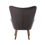 Porthos Home Hardan PU Leather Upholstered Accent Chair with Rubberwood Legs
