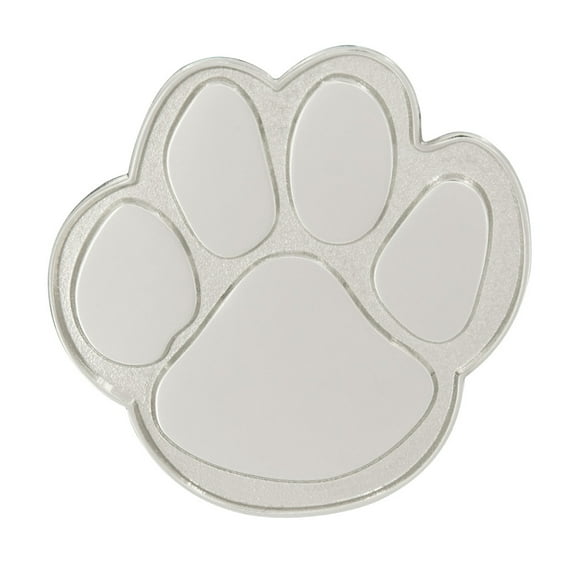 PinMart's Silver Animal Paw Print School Mascot Lapel Pin