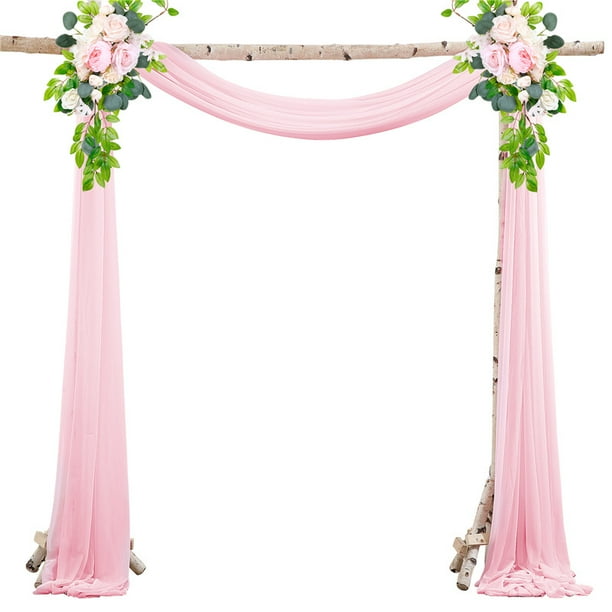 XmhyTop-A Cortina de 75 x 300 cm con diseño de arco para bodas, ideal para decoración de ceremonias, fiestas y recepciones, C24