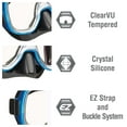 thumbnail image 2 of TUSA Sport Youth Mini-Kleio Mask and Dry Snorkel Combo, Black/Fishtail Blue, 2 of 5