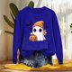 thumbnail image 4 of Ailaofu Womens Halloween Crewneck Sweatshirt Cute Long Sleeve Graphic Pullover Tops Fall Fashion Clothes, 4 of 4
