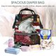 thumbnail image 5 of Fotbe Eagle With Hat And Roses Mochila Maternidad - Lona de Sarga Impermeable, Mochila de Pañales de Gran Capacidad con Múltiples Bolsillos y Correas Ajustables, 5 of 6