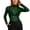Dark Green, variant on Essentials Womens Tees Tops Basic Shirts Slim Long Sleeve Turtleneck Sheer MeshElegant Casual Daily Athletic Blouse Black 2XL