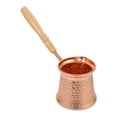 thumbnail image 5 of Turkish Coffee Pot Stove Top Coffee Maker Copper Alloy Wood Coffee Milk Ibrik, 5 of 5