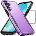 thumbnail image 1 of shiyou-for Samsung Galaxy A16 5G Case with Screen Protector,Slim Fit Bumper Hybrid Heavy Duty Dual Rugged Shockproof Armor Protection Back Cover Protective Phone Case for Samsung A16 5G (A16 Purple), 1 of 4