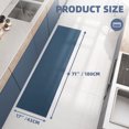 thumbnail image 7 of PABUBE Woven Blue Kitchen Rug, 17"x71", Non-Slip and Absorbent Floor Mat for Sink or Hallway, Machine Washable Soft Rug, Durable Indoor Use, 7 of 7