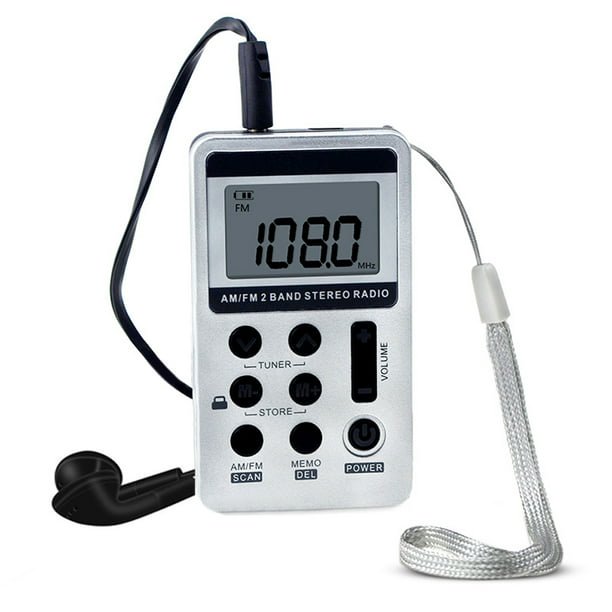 Radio HanRongDa HanRongDa Radio FM FM de 2 Bandas Receptor Estéreo Radio de Bolsillo Portáti HanRongDa Radio