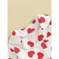 thumbnail image 4 of Bagilaanoe Newborn Baby Girl Boys Valentine's Day Jumpsuit Heart Print Long Sleeve Bodysuit 3M 6M 12M 18M 24M Infant Spring One Piece Romper, 4 of 8