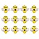 thumbnail image 1 of Chinchetas creativas con forma de abeja, 30 unidades, para decorar, herramienta de bricolaje, papelería para estudiantes, escuela, hogar, oficina (amarillas), 1 of 5