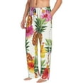thumbnail image 2 of Fotbe Men'S Hawaiian Pineapplclassic Pajama Pants With Elastic Waist And Drawstring Pockets，Pajama Pants Mens Lounge Pants Super Soft, 2 of 9