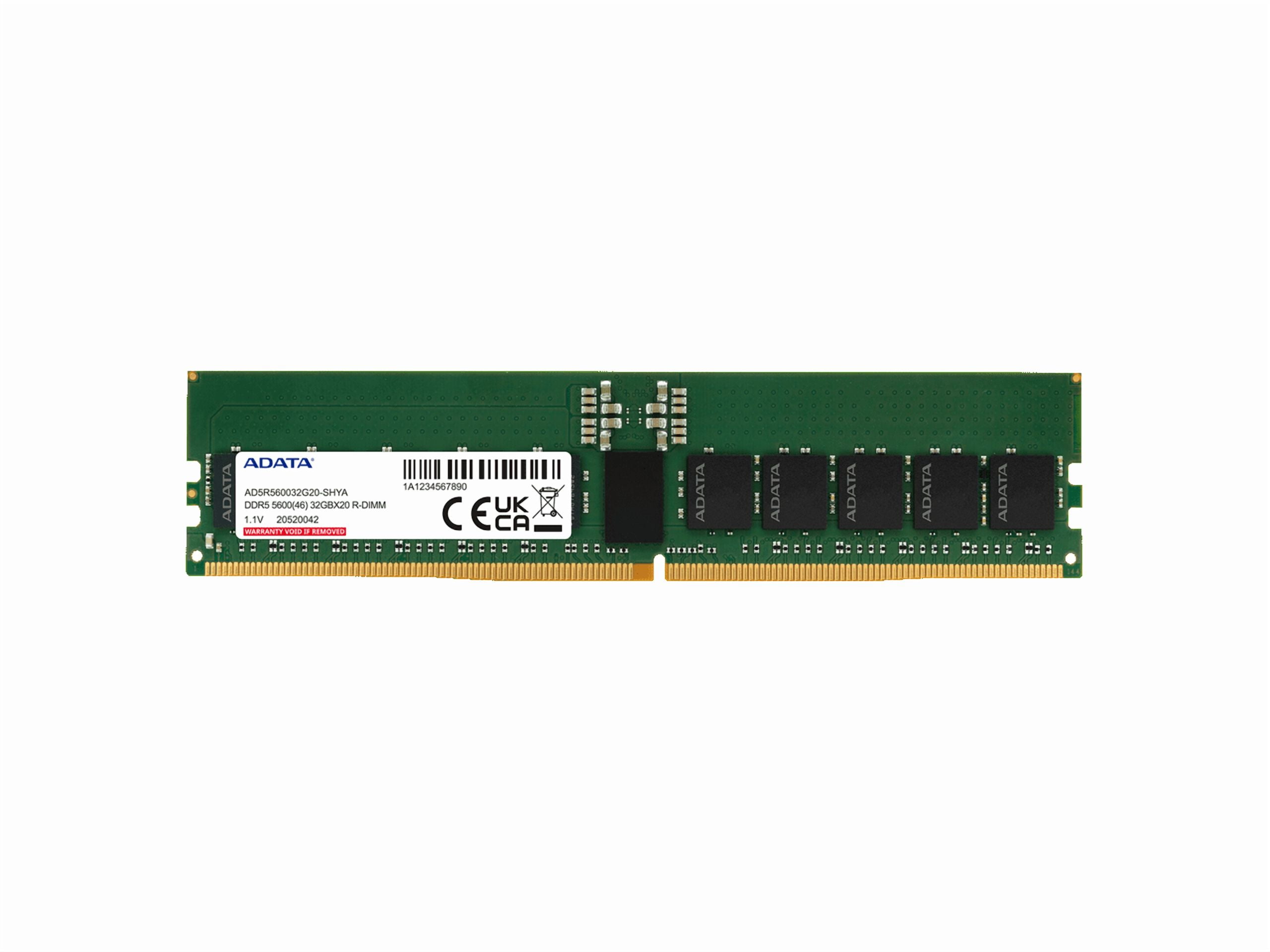 ADATA XPG 32GB (1x32GB) ECC Registered DDR5 5600 (PC5 44800) Memory Model AD5R560032G20-SHYA