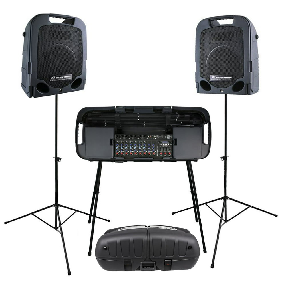 Peavey Escort 6000 600w Foldable Portable Powered PA System+Mixer+Case