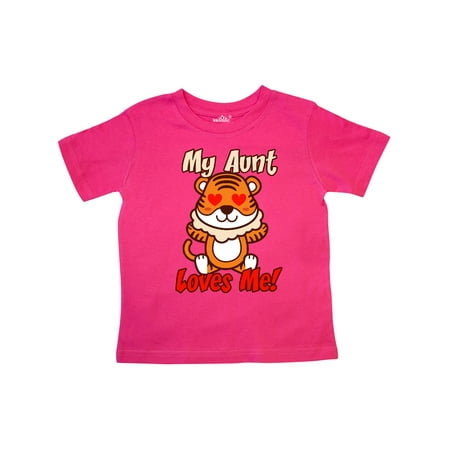

Inktastic My Aunt Loves Me Tiger Gift Toddler Boy or Toddler Girl T-Shirt