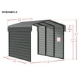 thumbnail image 4 of Arrow 10 x 15 x 9 ft Charcoal Steel Carport With 2 Side Wall Kit, 4 of 15
