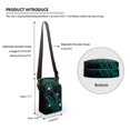 thumbnail image 6 of HELLHERO Ethnic Geometric Blue Pattern Lightweight Shoulder Bag Polyester for Adults, 6 of 7