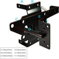 thumbnail image 6 of Self-Locking Gate Latch, Heavy Duty Post Mount Automatic Gravity Lever Wood/PVC Fence Gate Lock with Fasteners Hardware,for Secure PoolYardGardenSteel,Black, 6 of 7
