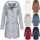 thumbnail image 2 of Chubasquero Chaqueta impermeable con cremallera para mujer Chaqueta impermeable ligera Chaquetas impermeables con capucha impermeables y plegables para exteriores, 2 of 5
