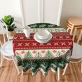 thumbnail image 5 of Merry Christmas Tablecloth Round Table Cover Washable Polyester Table Cloth for Kitchen Party Picnic Dining Decor 60 Inch, 5 of 5