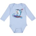 thumbnail image 3 of Inktastic Fourth of July Shark Surfing Boys or Girls Long Sleeve Baby Bodysuit, 3 of 5