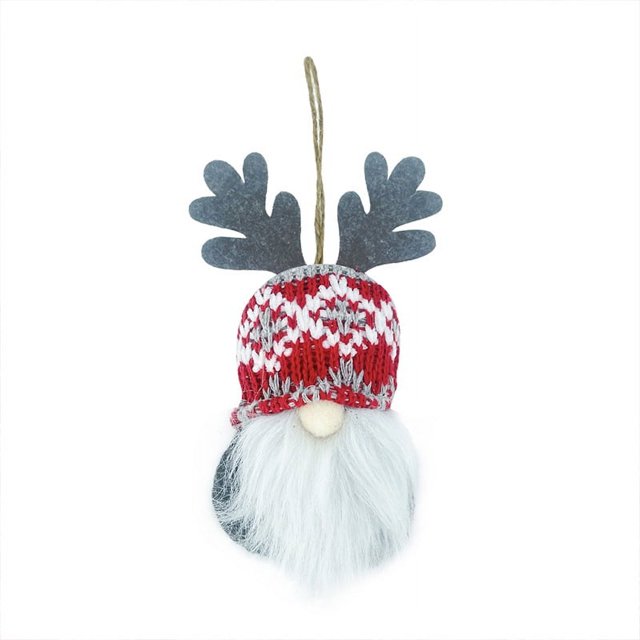 Juego de adornos navideños hechos a mano, gnomos Tomte suecos, decoración colgante para árbol de Navidad de felpa