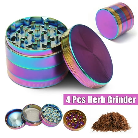 2 inch 4 Layers Aluminum Alloy Herb Teeth Herbal Tobacco Grinder Spice Crusher Gift Sets