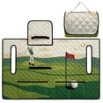 thumbnail image 5 of Whosucclay Golf Course Print Golf Cart Seat Cushion Cover, Travel-friendly 4 Convenient Pockets Seat Protector for Club Car Ds Precedent Tempo EZGO Yamaha Carts, 5 of 9