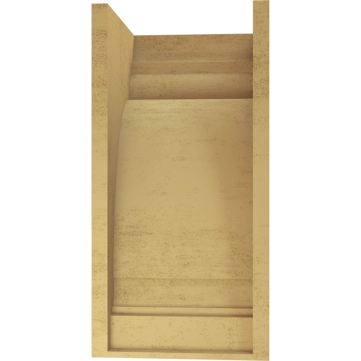11"W x 11"D x 22"H Wide Hughes Rough Cedar Woodgrain TimberThane Corbel, Primed Tan