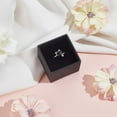 thumbnail image 4 of Anillo de plata de ley 925 en blanco de 0,2 x 0,1 pulgadas, con forma de puño abierto, ajustable, con garra, con engastes de anillo giratorio y cajas de regalo., 4 of 8