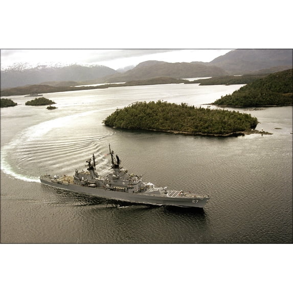 24"x36" Gallery Poster, USS Jospesus Daniels (CG-27) 1990