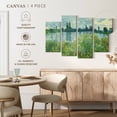 thumbnail image 4 of Elephant Stock Banks Of The Seine Vetheuil Wall Art - Horizontal Multi Panel Canvas - Living Room Wall Decor - Nature Multi Panel - Blue And Gray Decor By Claude Monet - 24" x 14", 4 of 4