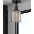 thumbnail image 2 of 616-1F-BK-G559-5ME Innovations Lighting Bridal Veil - 1 Light Semi-Flush Mount-9.13 Inch Tall and 5 Inch Wide-Matte Black Finish-Mercury Glass Color, 2 of 2