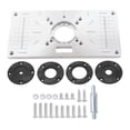 thumbnail image 2 of Aluminium Router Table Insert Plate, Accurate Drilling Woodworking Benches Router Plate  for Industrial Use Black,Red, 2 of 8