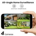 thumbnail image 7 of Soliom 5MP Wireless Outdoor Solar Camera (4-Cam Pack), No Subscription, 360° Auto Tracking, Pan & Tilt, 3K Color Night Vision, Compatible with 2.4G/5G Routers., 7 of 7